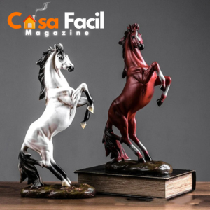 Escultura de Cavalo Estilo Europeu Casa Facil