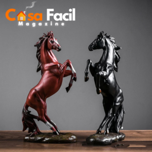 Escultura de Cavalo Estilo Europeu Casa Facil