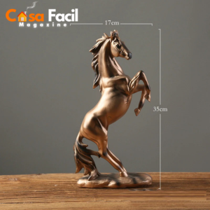 Escultura de Cavalo Estilo Europeu Casa Facil