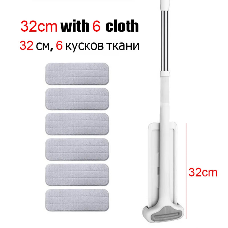 Magic Self-Cleaning Squeeze Mop Microfiber Spin And Go Flat Mop For Washing Floor Home Cleaning Tool Bathroom Accessories Set