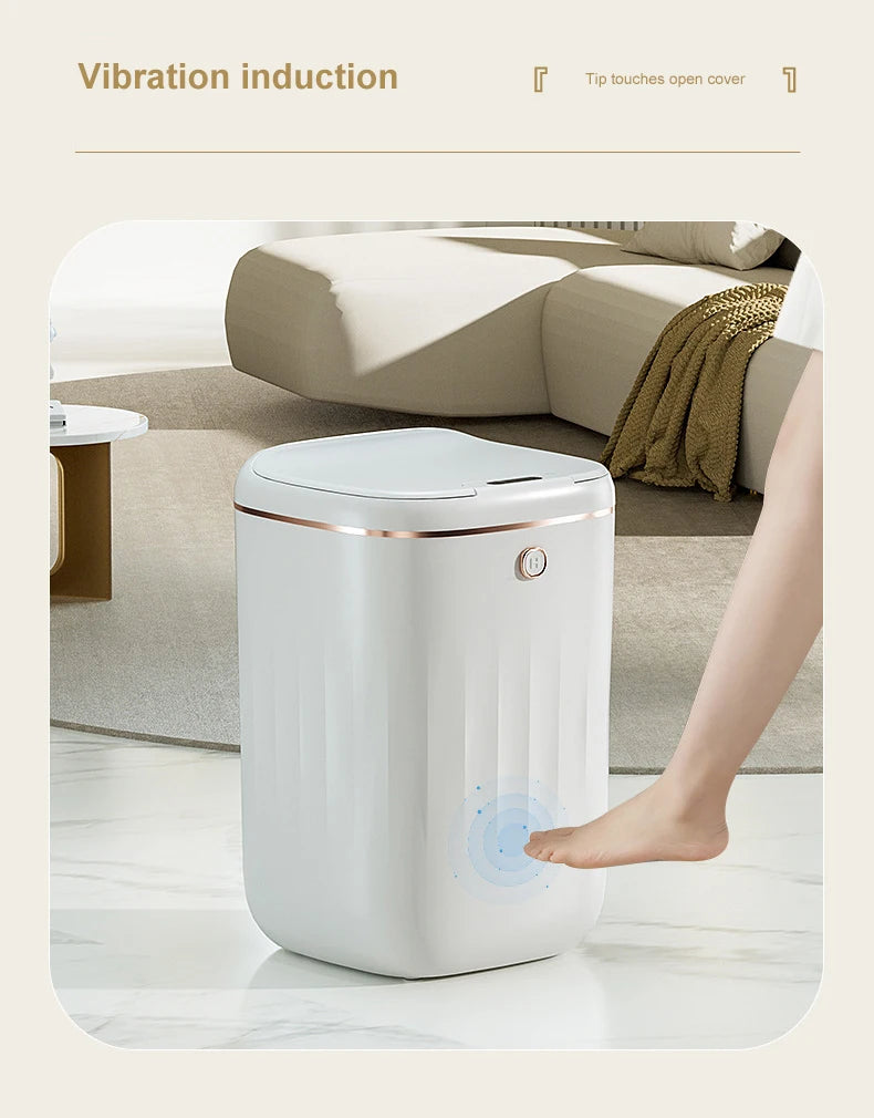 24L Smart Trash Bin With UV Light Automatic Sensor Trash Can Smart Garbage for Kitchen Bathroom Toilet Wastebasket with Lid