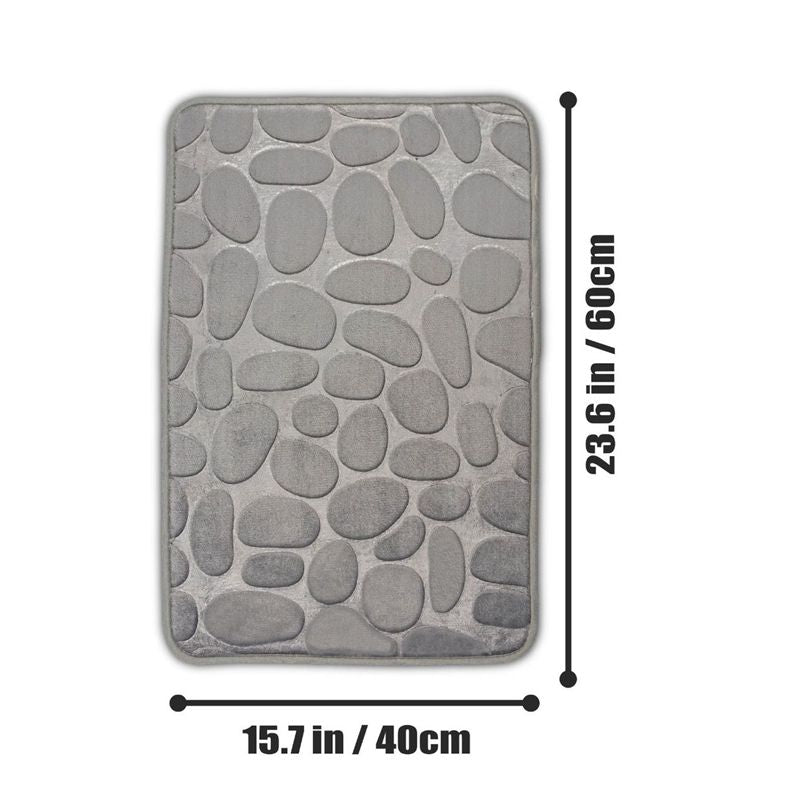 Mat Non-slip Carpets Cobblestone Embossed Bathroom Bath In Wash Basin Bathtub Side Floor Rug Shower Room Doormat Memory Foam