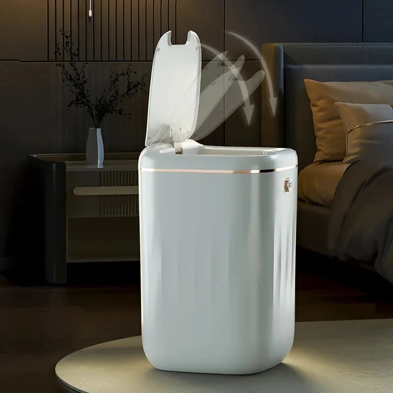 24L Smart Trash Bin With UV Light Automatic Sensor Trash Can Smart Garbage for Kitchen Bathroom Toilet Wastebasket with Lid