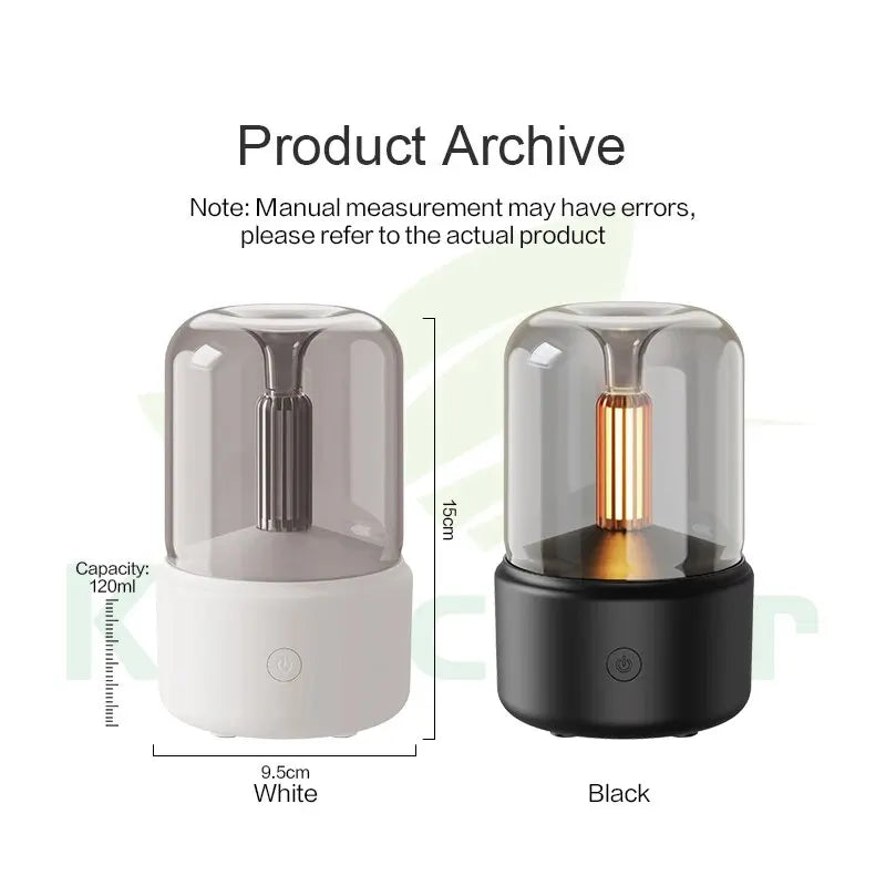 KINSCOTER Home Portable Aroma Diffuser USB Air Humidifier Essential Oil Night Light Cold Mist Maker Sprayer for Gift Bedroom